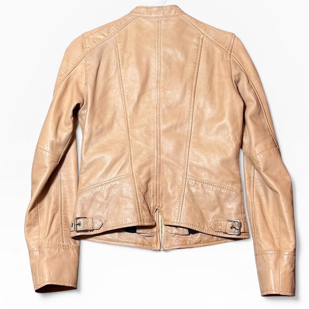 Oakwood Genuine Lambskin Leather Jacket Small Classic Moto Biker Bomber Luxury - Picture 2 of 13